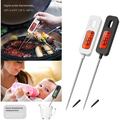 Digital Meat Thermometer with Probe Instant Read Food Cooking Thermometer Grilling BBQ Smoker Grill Kitchen Oil