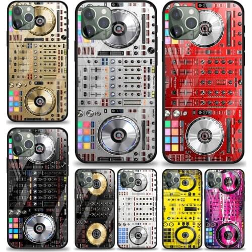 DJ Music Retro for Apple iPhone 12 Pro Max Mini 11 Pro XS Max X XR 6S 6 7 8 Plus Luxury Tempered Glass Phone Case