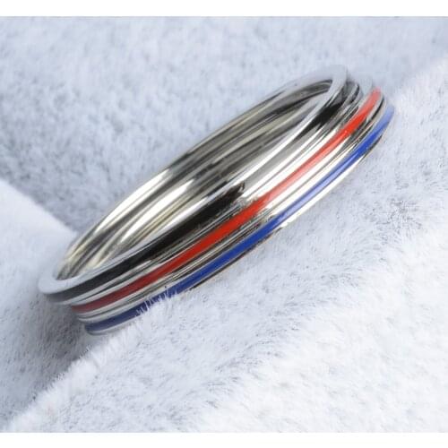 Keisha Lena Brand New Titanium steel Combined Men / Woman Thin Blue Line Firefighter Rings Jewelry Anel Masculino Aneis Alliance