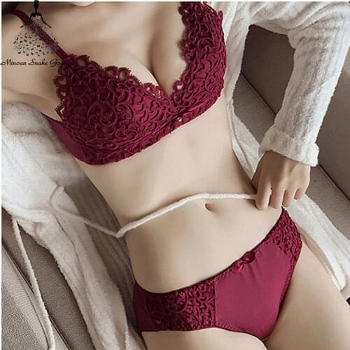 Underwear Set Push Up Woman Bras And Lingerie Set Sexy Lace Seamless Embroidery Panties And Bra Brassiere Bra Brief Sets