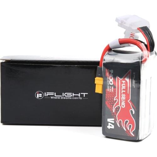 IFlight Fullsend 6S1P 1400mAh 130C 22.2V Lipo Battery with XT60H Connector for FPV