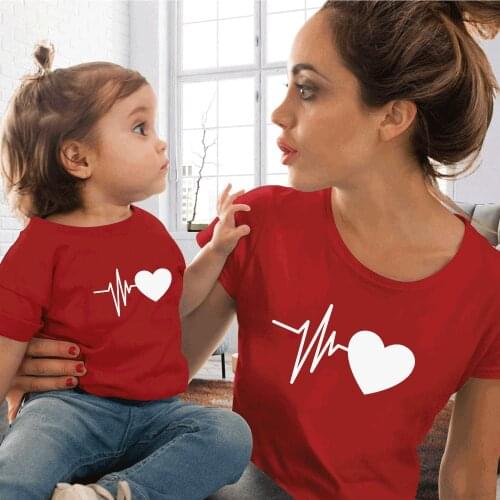 Fashion family matching clothes mom and my T-shirt mother and women mom and my printed T-shirt mom and me clothes