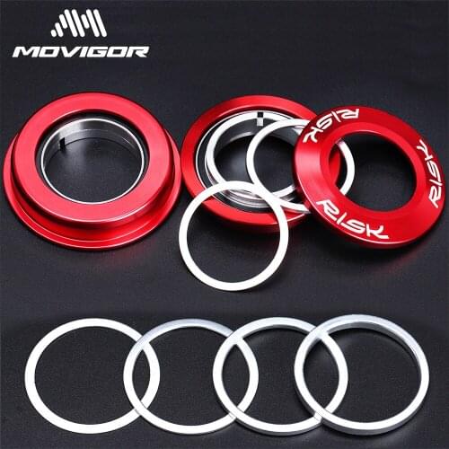 RISK 1pcs/lot 0.3/1/2/3mm Bicycle Fork Washer Aluminium Alloy Adjusting Bike Headset Washer Dust Cover Tuning Spacer Headset Gap