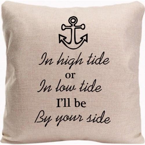 I'll Be Your Side Printed Pillowcase Cotton Linen Cushion Cover For Bed Sofa Car Seat Home Decoration By Lvsure