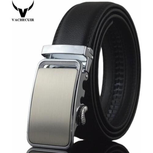 2017 New Mens Fashion Belts Leisure Business Casual High Grade Luxury Pure Leather Glossy Automatic Buckle Belts Hot Sale Q236