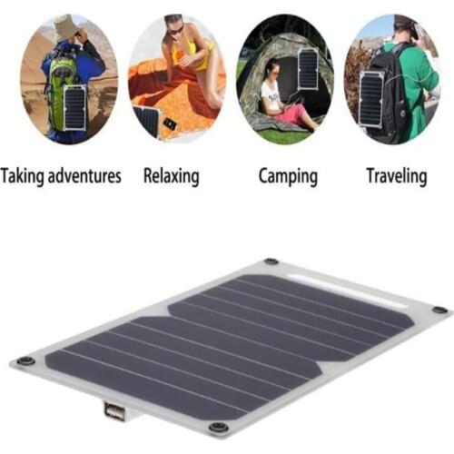 Portable 10W 5V Solar Power Charging Panel USB Charger Tablet 1000mA Solar Charger Pane Climbing Outdoor Tools Fast Charger