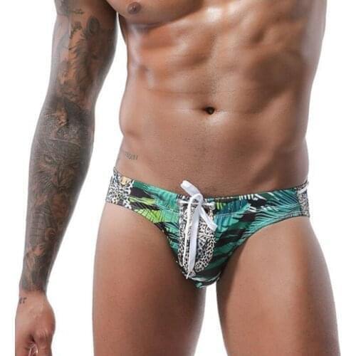 Sexy Gay Swimwear Swimming Trunks Man Swimsuit Sunga Low Waist Bikini Beachwear Men Swim Briefs Bathing Suit Zwembroek Heren