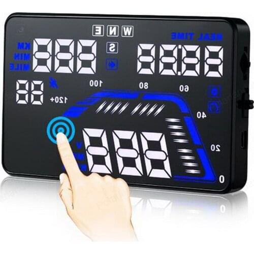 Multi-color car head up display Universal 5.5 inch HD Q7 with GPS Windshield Projector Overspeed Warning Auto HUD display