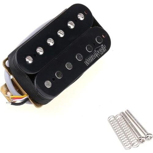 Wilkinson Vintage Tone Alnico 5 Overwound Open Style Humbucker Neck Pickup for Electric Guitar, Black