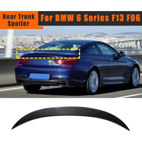 F13 Carbon Fiber Rear Trunk Spoiler Boot Lip Wing Lid for BMW 6 Series F13 Coupe Base M Sport M6 2012 - 2019
