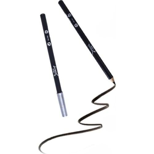 1Pc Black/Coffee Waterproof Eyeliner Dual Purpose Eyebrow Pencil Eyeliner, Portable Long Lasting Makeup Eyebrow Pen Cosmetics