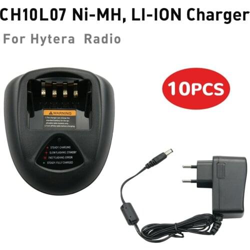 10Pcs CH10A07 Charger for Hytera HYT TC-700 TC-780M TC-780 BL1703 BL-2102 Battery