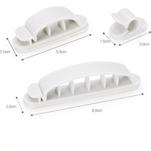 10pcs Plastic Cable Winder Wire Organizer Desktop Clips Cord Management Headphone Cord Holder Cable for Charging Line Desktop