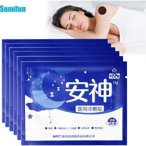 1set Insomnia Patch Improve Sleep Instrument Relieve Headache Stress Plaster Fall Asleep Medicine Deep Body Relax Navel Sticker