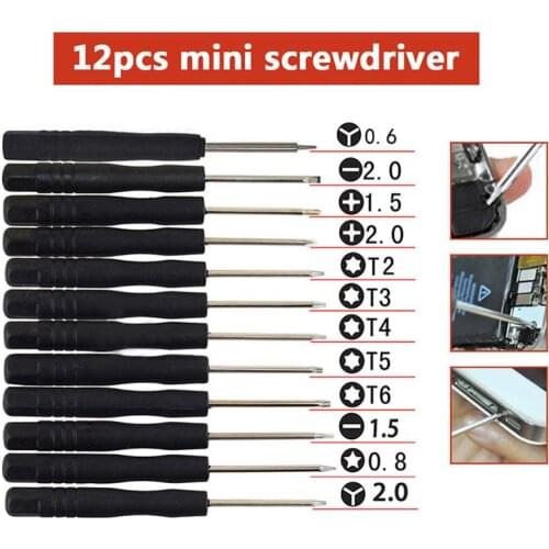 12pcs/Set Mini Multi-Function Precision Screwdriver Set Smartphone Tablet Repairing Tools Set