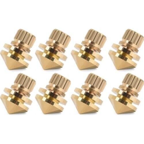 8 Pcs/Set Copper Speaker Suspension Spikes Isolation Stands Foot Base Pad for Active Speaker Speaker Isolation Pads