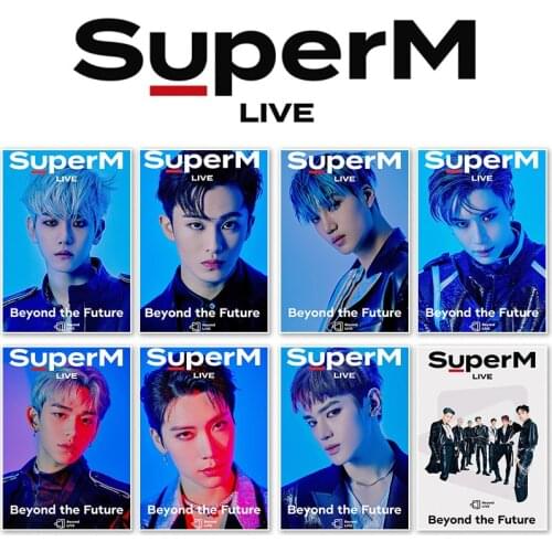 KPOP SuperM Album LIVE Beyond The Future Photo Poster Pictorial Self-adhesive Wall Painting Sticker Surrounding