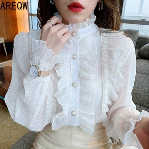 Блузки с цветами AREQW China At AliExpress