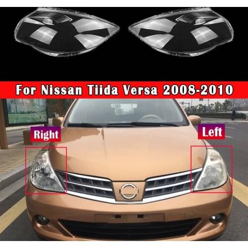 Car Headlight Lens For Nissan Tiida Versa 2008 2009 2010 Headlamp Cover Replacement Auto Shell Lampshade Glass Lampcover Caps