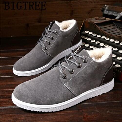 Ankle Boots Men Winter Shoes Snow Boots Men Casual Shoes Winter Boots Men Luxury Brand Shoes Chaussures Homme Cuir Herrenschuhe