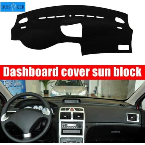 Car Dashboard Cover Dash Mat For Peugeot 307 Sun Shade DashMat Pad Carpet Anti-UV Automobile Protector Car Styling