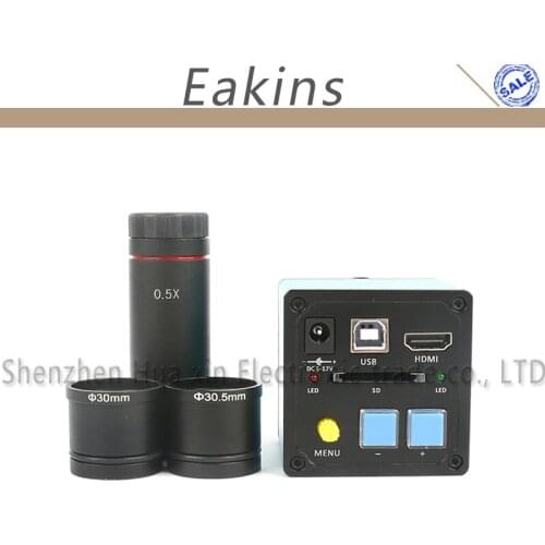 Sony Sensor 16MP 1080P HDMI USB Digital Industry Microscope Camera SD Video Recorder+0.5X C Mount Eyepiece Lens 30mm 30.5mm