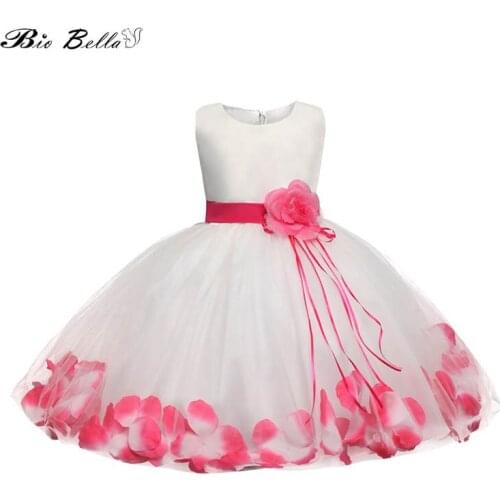 Girls Dresses For Kids Infant Party Dress Girl Vestido Toddler Girl Birthday Red Bow Girls Princess Dresses