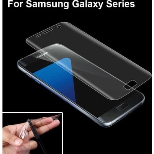 For Samsung Galaxy S6 S8+ S9+ Plus S7 Edge+ Note 8 3D Curved Full Coverage Soft PET Film Screen Protector (Not Tempered Glass)