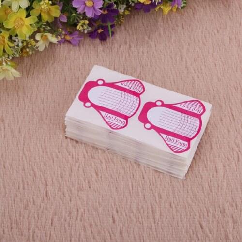 50pcs/100pcs French Nail Form Tips Nail Forms for Acrylic UV Gel Nail Art Tip Extension Acrylic Manicure Tip
