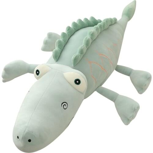 70-130cm Cute Giant Crocodile Plush Toy Soft Filled Plush Animal Cayman Doll Bed Sleep Pillow Stuffed Cushion Kids Birthday Gift