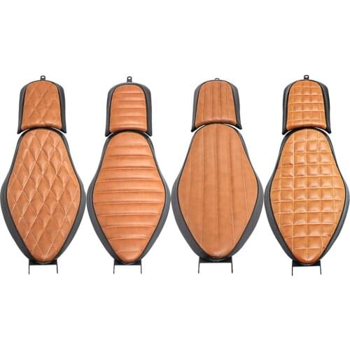 Motorcycle Solo Rider Passenger Seat Two-Up Cushion Leather For Harley Sportster XL 883 1200 Iron 883 SuperLow Custom 2004-2018