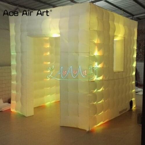 Nicely Crazy photo canopy inflatable phoot booth props with 1 door and 1 sticker window for camera stands on sale