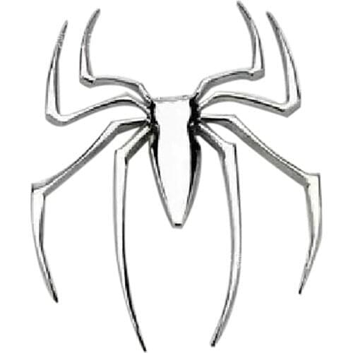 2020 Silver Gold Metal Spider Shape Car Stickers Chrome Badge Auto Emblem Decal Car Decoration