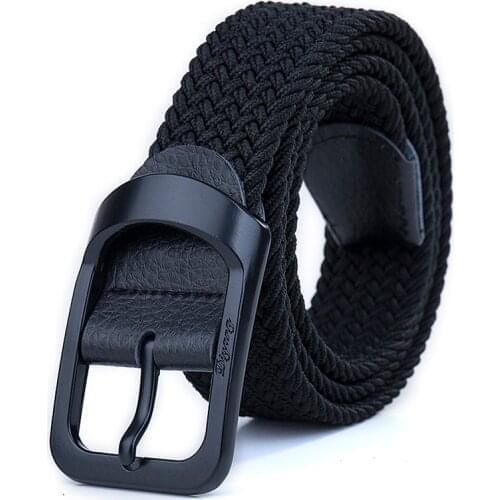 Punch-free Mens Woven Belts Womens Elastic Belts Leisure Students' canvas Belts