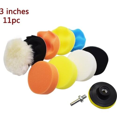 Buffing Pad Polishing Pad Kit For Car Polisher Pads M10 Drill Adapter Thread Abrasive Tools 11Pcs/Set