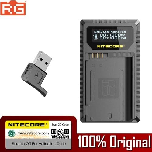 New Nitecore UNK2 Dual USB Charger For Nikon EN-EL15 Battery D500 D600 D610 D750 D800 D800E D810 D810A V1 1V1 D850 D7000