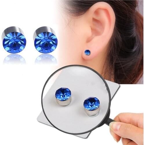 Slimming Patch Lose Weight Health Slimming Magnets of Lazy Paste Stimulating Acupoints Magnetic Stud Earrings 1 Pair