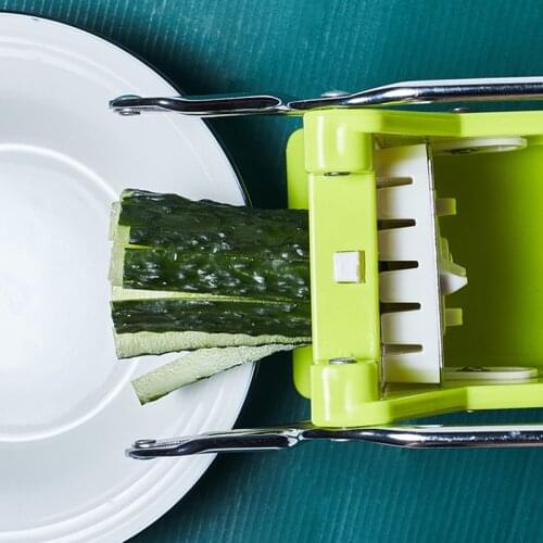 French Fry Cutter Potato Slicer Push Type Double-sided Blades Cut Evenly Removable for Easy Cleaning Vegetable Dicer M56