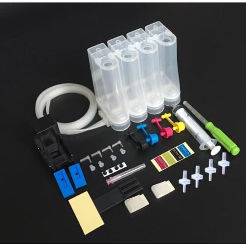 Continuous Ink Supply System for HP CISS Ink Tank for HP 21 22 4 Color DIY Tank for HP With Suction Refill Tool Accessories Kit