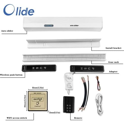 Olide DIY Smart Residential Sliding Door Opener Work with Alexa/ Google Home, Can be Phone APP Controlled