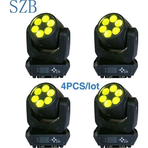 Super Beam 6x25W LED Moving Head Light Washer Effect Light for Disco Wedding Party Light 4pcs/lot/SZB-MH0625