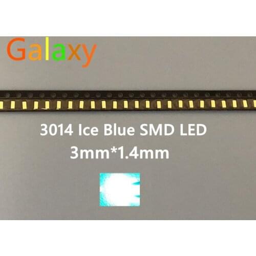 3014 LED Chip ice blue Ultra Bright 0.1W 8-10LM 30mA 3V Surface Mount Chip Light Emitting Diode Lamp SMD Bead 1000PCS
