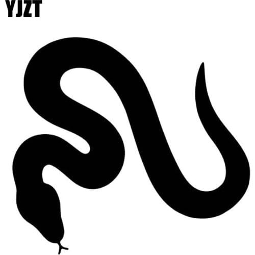 YJZT 15.9CM*14.6CM Snake Cartoon Pattern Car Stickers Car Trunk Decorate Vinyl Decal Black/Silver C4-1594