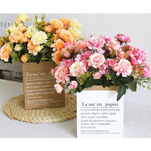 1pc Peony Artificial Silk Flowers for Home Decoration Plastic Fake Flowers Bouquet Wedding Table Centerpiece Decor