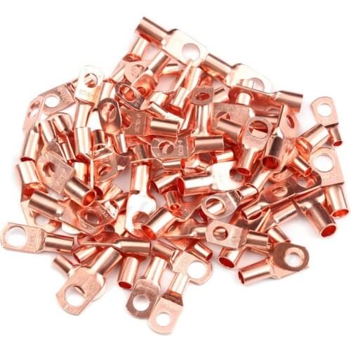 10Pcs SC6-SC25 Bolt Hole Tinned Copper Lugs Battery Terminals Set Electric Wire Cable Connectors Kit