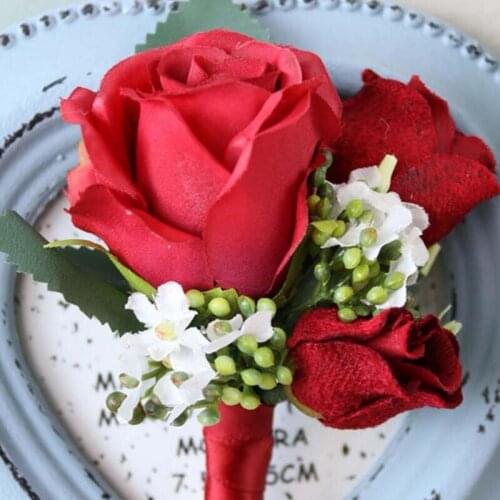 10pcs 8cm Red Artificial Foam Rose Flower Heads For Party Wedding Decoration Hair Wreath Wrist Corsage Dress Accessories