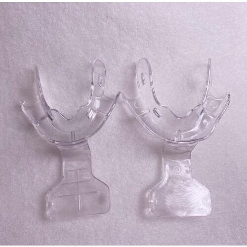 5Sets=10pcs Dental Frame Cut Back Impression Trays Edentulous Jaw Large+Medium Plastic 1Set/2Pcs