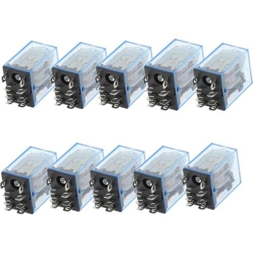 Free shipping 10Pcs Relay LY2NJ 12V 24V 110V 220V Small relay 10A 8PIN Coil DPDT