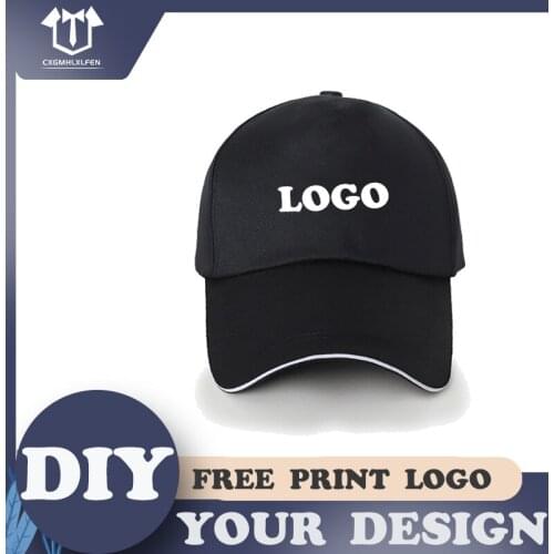Summer unisex baseball cap multicolor casual choice baseball cap custom logo sandwich solid color hat printing brand text