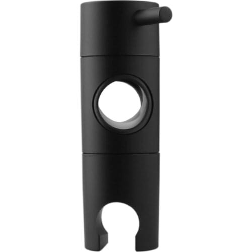 Black Hand Held Shower Head Holder for Slider Bar 20-25mm Height Angle Adjustable Sprayer Holder Shower Replacement Part
